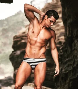 Customize Fashionable Sublimation Printed Hot Board Shorts Swim Brief Mens Swimwear