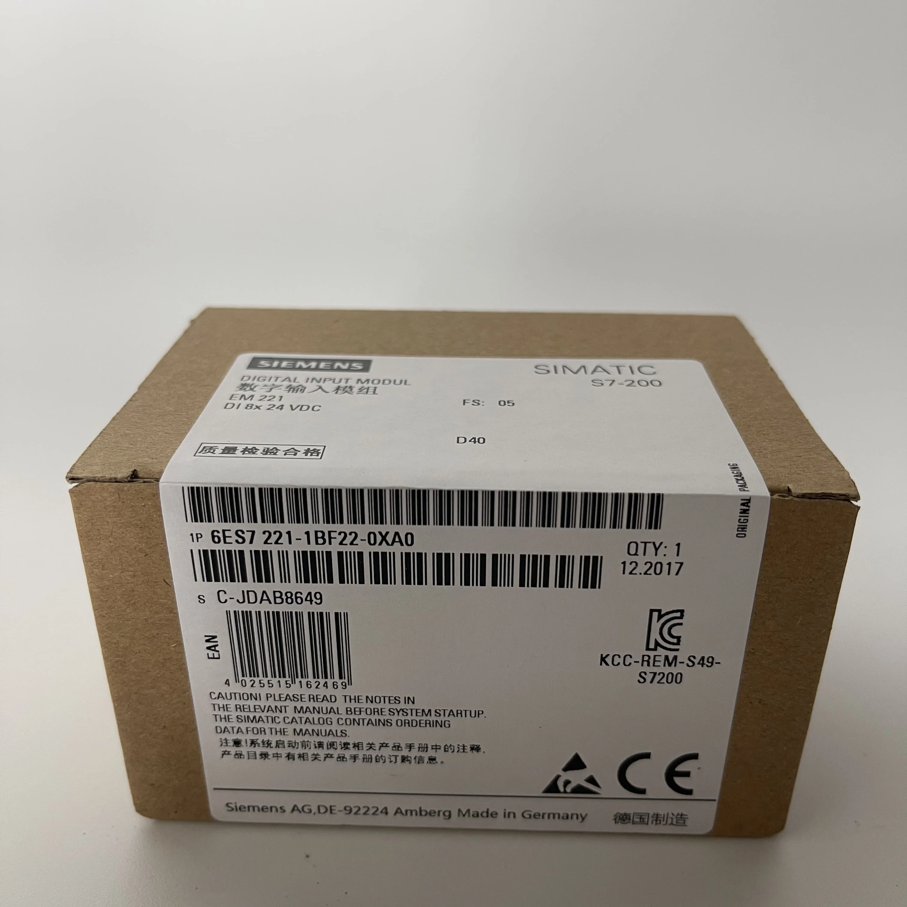 SIEMENS Digital Input Module 6ES7221-1BF22-0XA0 SIEMENS Digital Input Module 6ES7221-1BF22-0XA0