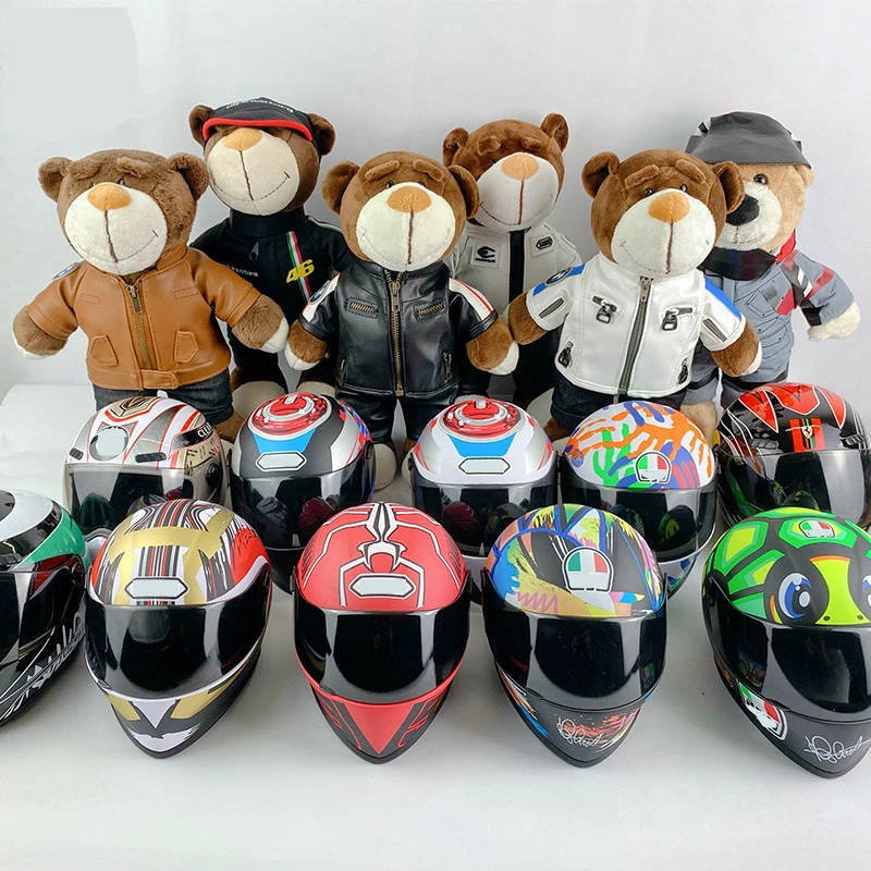 Customize Mini Helmet for Motorcycle Car Exhibition Gift Cat Dog Doll Toy Small Tiny Helmets Display Helmet Rack Motorcycle