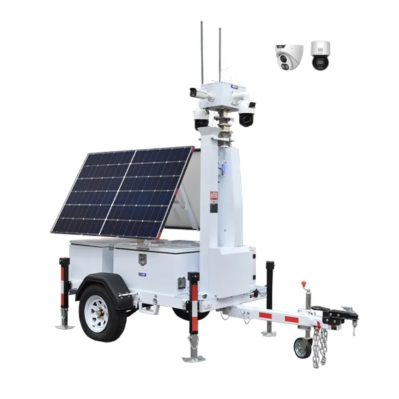 435w Portable Mobile Solar Camera Trailer with 4 PTZ Cameras for Events ...