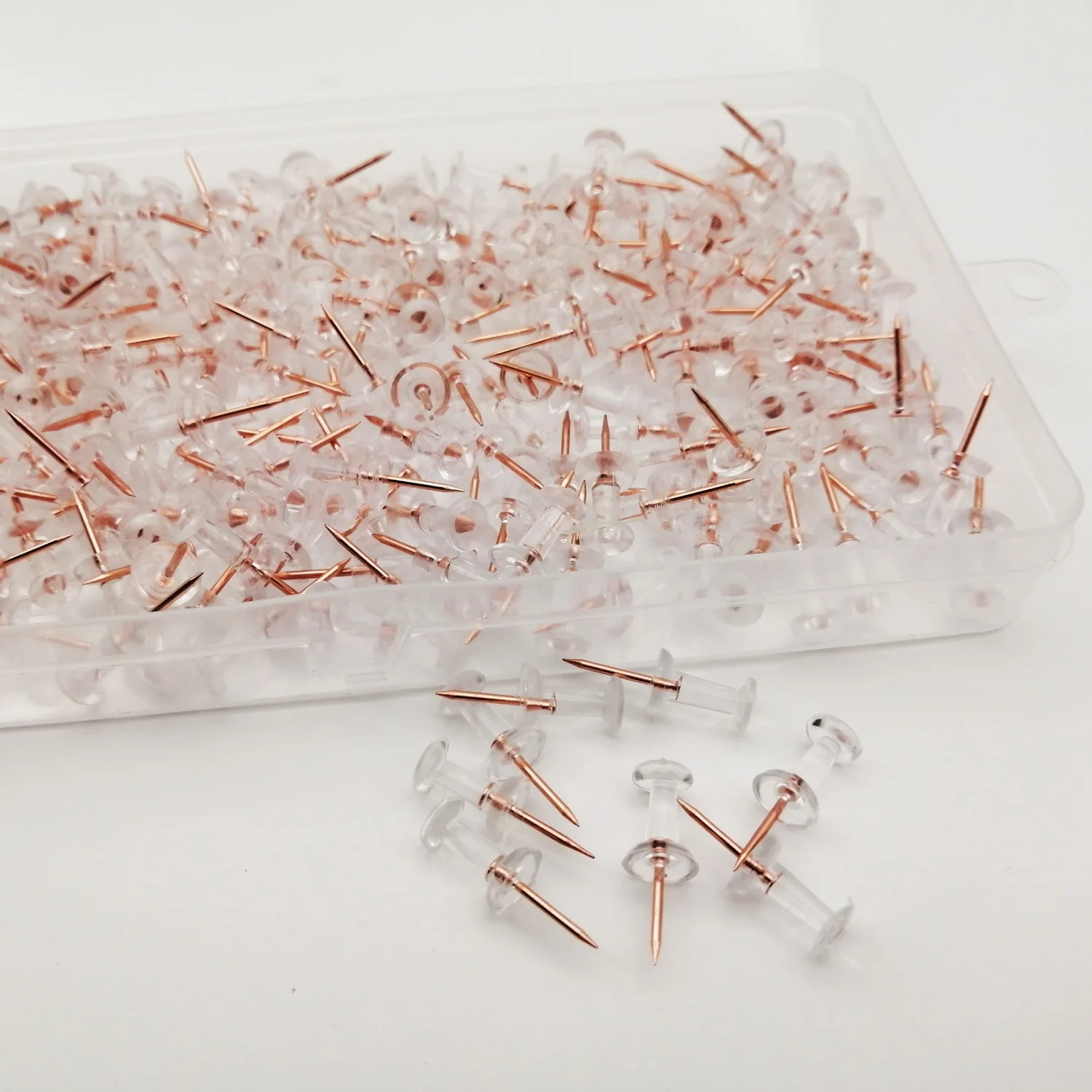 100st elegante roségouden push pins doorzichtige - Netherlands