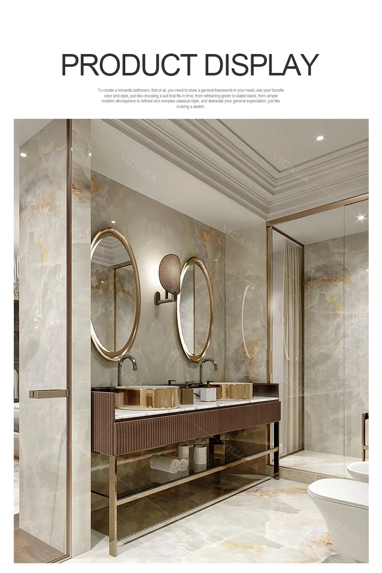 2021 Best Selling Designs Gold Stainless Steel Double Sink Bathroom ...