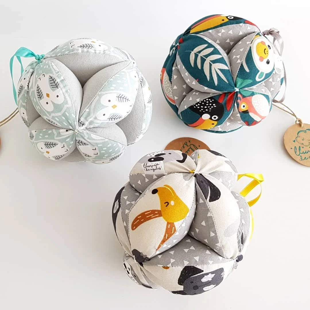 Cotton Puzzle Ball Montessori Material Plush Sensory Fabric Ball For