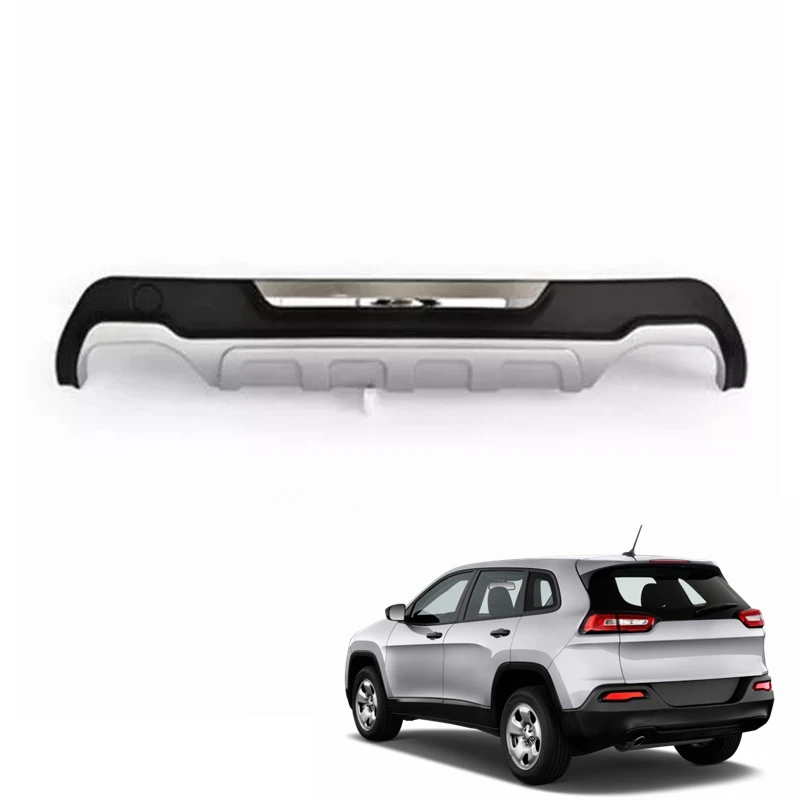 wholesale body spare parts front rear bumper silver black diffuser board guard for Jeep Cherokee 2014 2015 2016 2017 2018