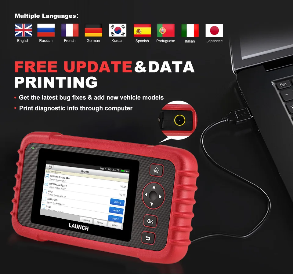 Full System Launch Crp123 Crp123e X431 Crp 123x Obd2 Code Reader For