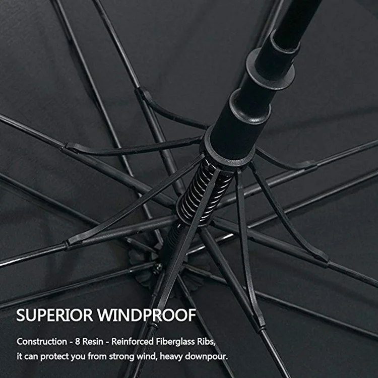 Wholesale Custom Logo Windproof Auto Open Close Extra Large Heavy Duty Golf Umbrella for Exhibition Business Promotion Gifts