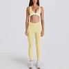Yellow-Bra & Black Leggings