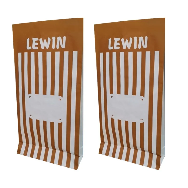 Custom kraft paper bag LOGO Printing bread bag,degradable food grade packaging bags