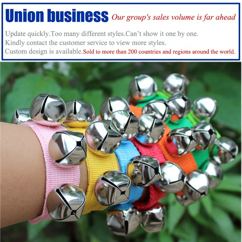 Колокольчики на запястье музыкальная игрушка колокольчики руку и лодыжку музыкальный инструмент перкуссионные подарки день рождения Рождественские