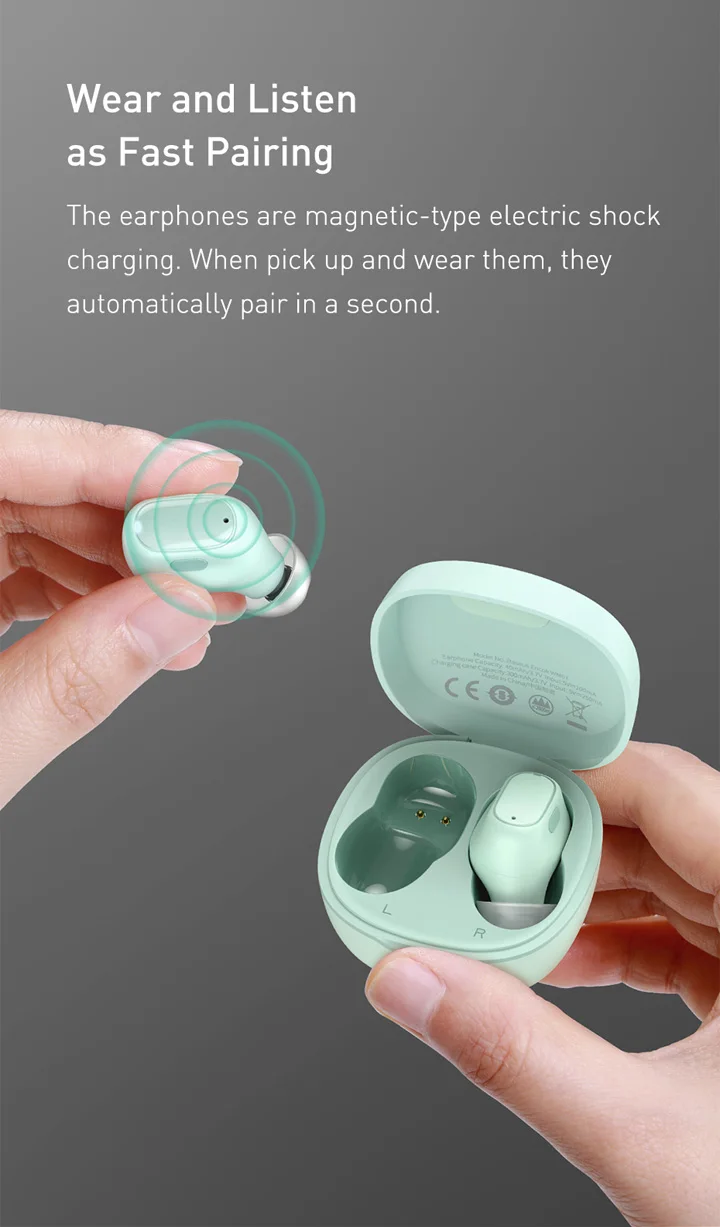 WM01 Encok TWS True Wireless In-ear Headset (Bean-shaped Mini Version)