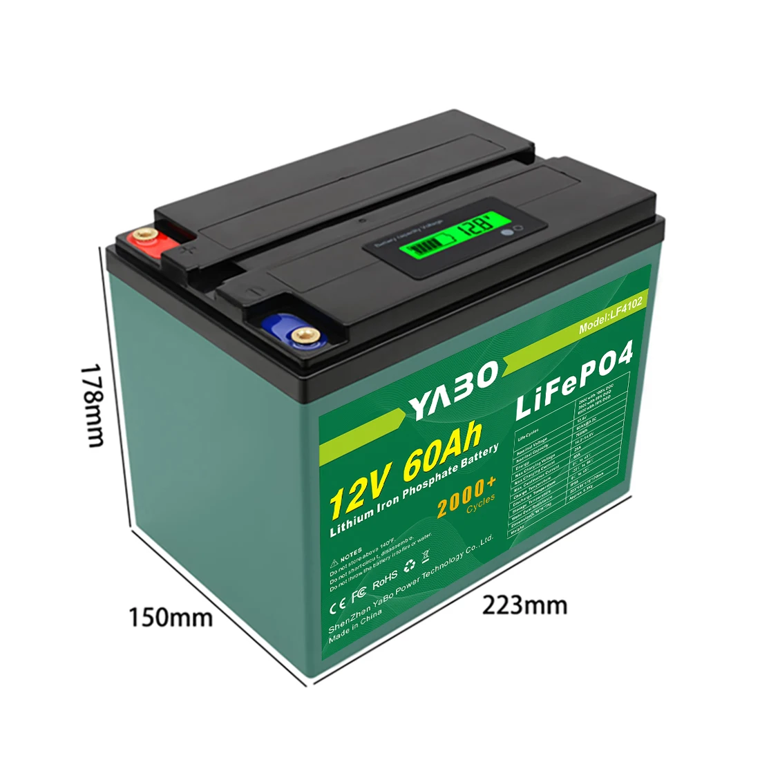 Factory Direct Rechargeable Portable Lithium Iron Phosphate Pack Deep Cycle 36V 24V 12V 60Ah LiFePO4 Battery