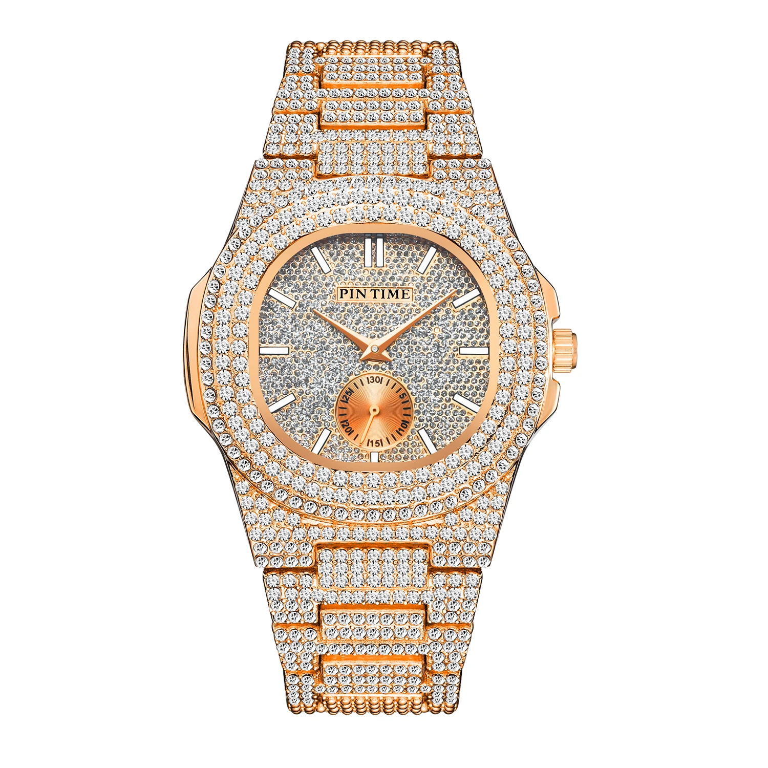 PINTIME Luxury | Mens Diamond Iced Out メンズ クリスタル 