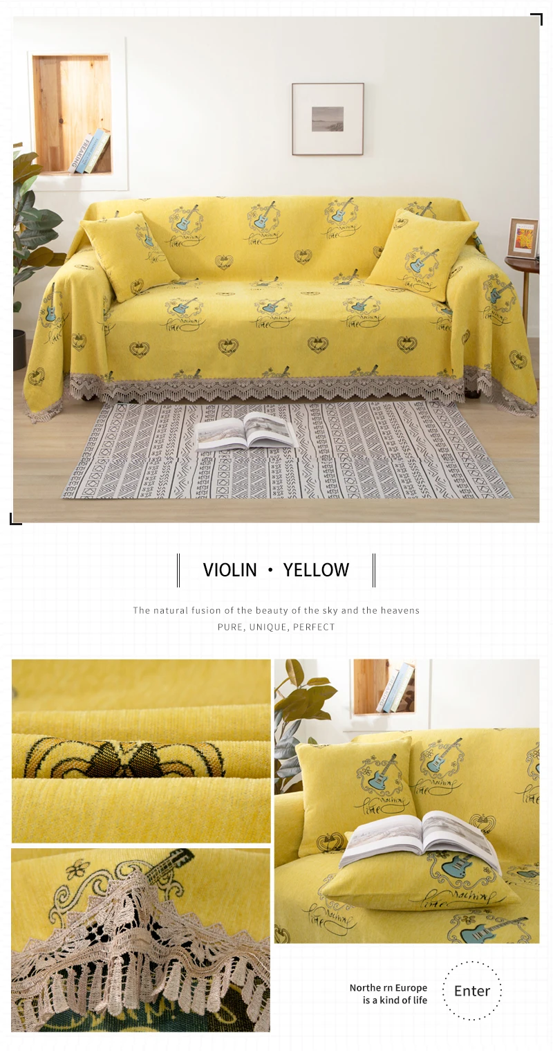 Factory Hot Sale Polyester Sofa Towel Full Cover Cloth Universal Sofas