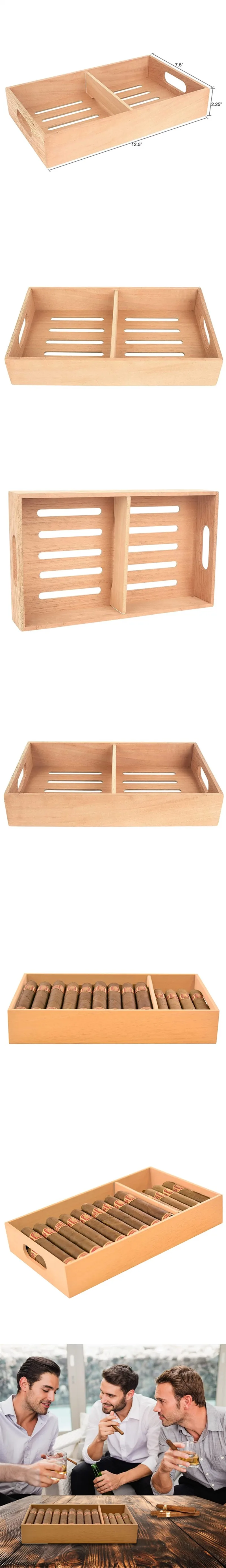 Adjustable Divider Humidor Spanish Cedar Cigar Accessories Tray Cigar