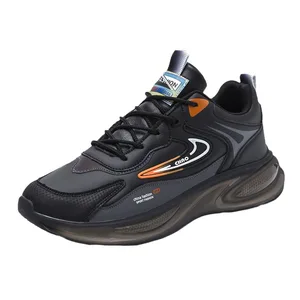 Autumn and Winter Fashion Warm Leather Sport Shoes Shock Absorbing Non-slip Men's Running Shoes