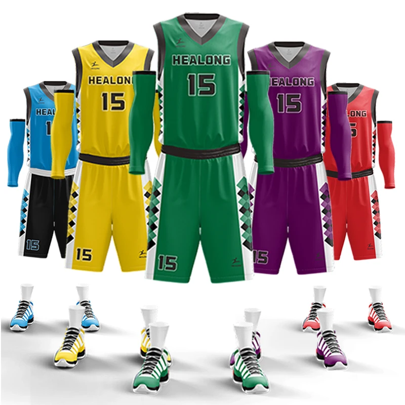 College Team Sublimated Custom Design Digital Print Basketball