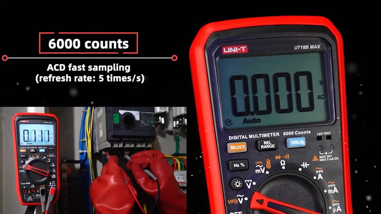 Unit Ut15b Max Series Digital Multimeters 1000v Ac Dc Voltage Meter