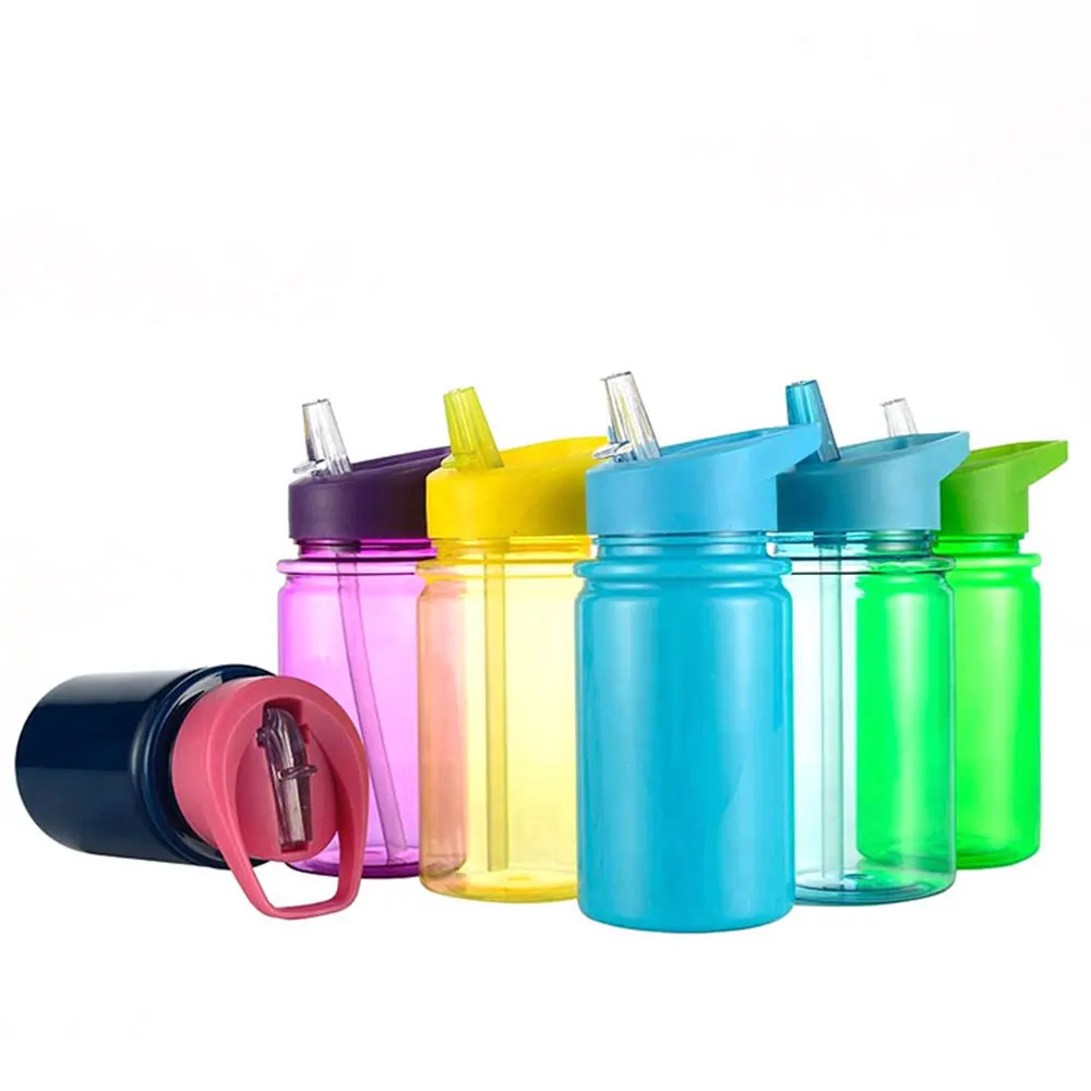 Source Wholesale custom bpa free portable 500ml clear SK insulated sport  school travel drink kids water bottle for kids with straw on m.