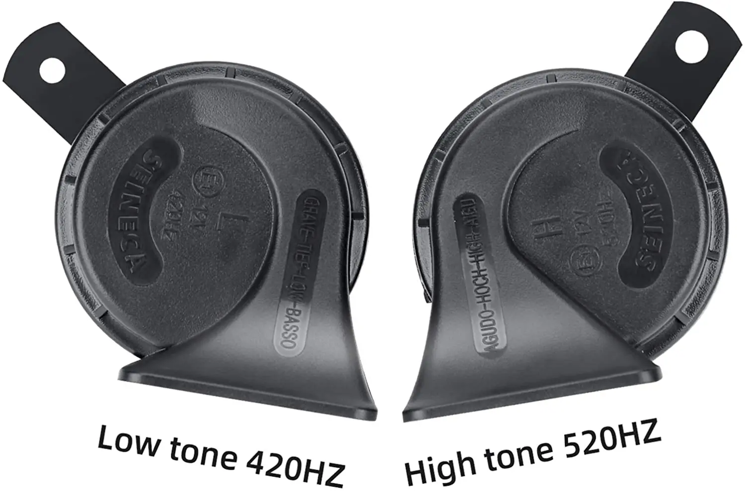 AOLIHAN Car Horn Compatible with Ford,12V Waterproof Snail Horn 125db High/Low Tune 