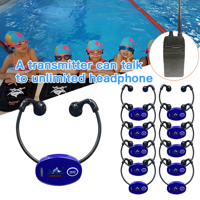 DORADO 10 H902 Magnetic Charging Bone Conduction Headset 1 H800 BT Transmitter Digital Display Aquatic Swimming Training