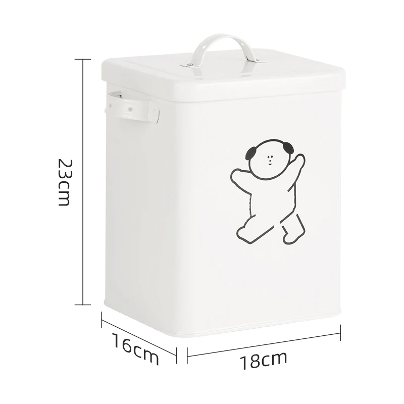 Sealed Pet Food Storage Bucket Metal Storage Box Dog Food Container Tin With Scoop