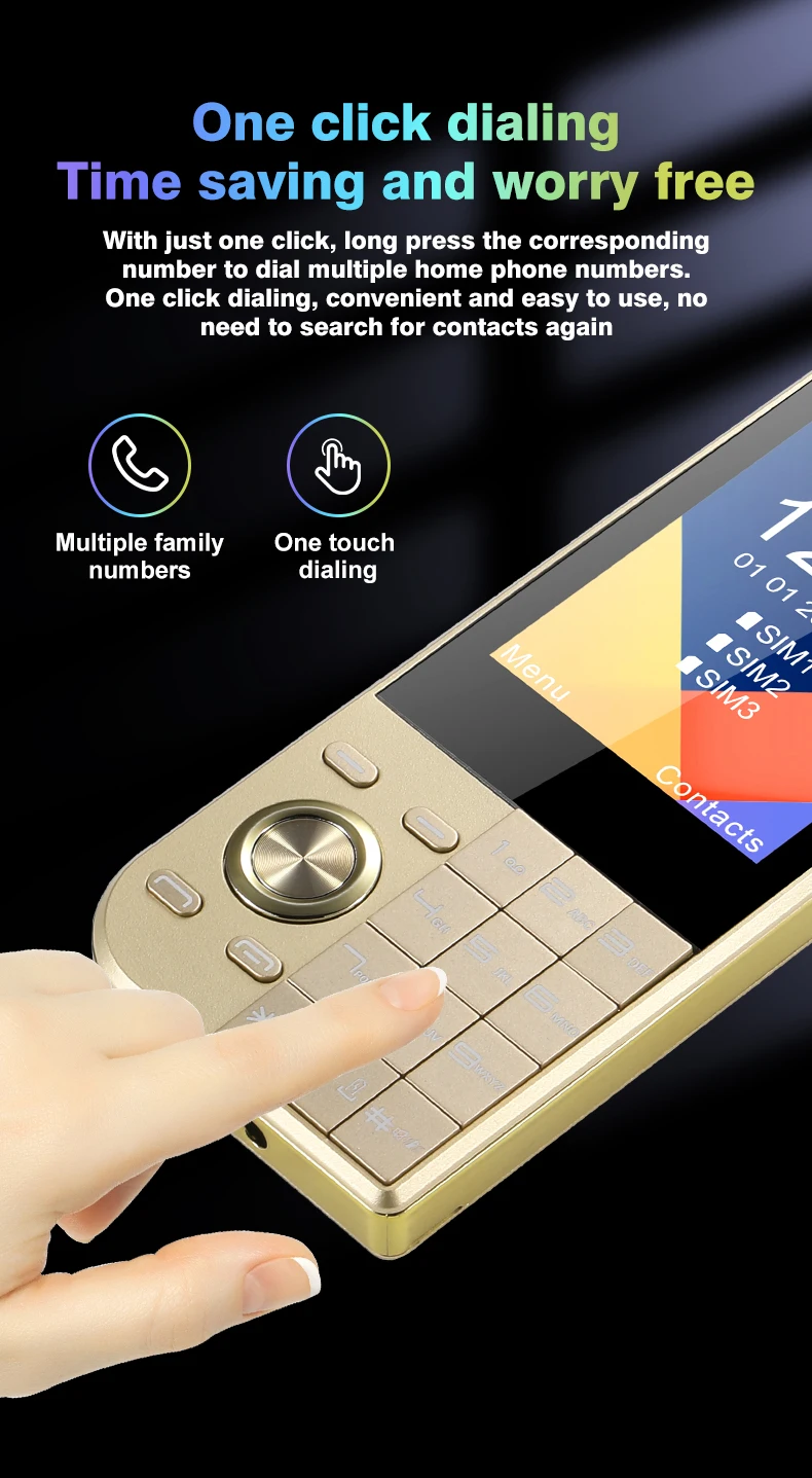 2025 New Feature Phone 3 SIM 2.8 Inch for nokia 7610 Senior Phone Keypad Big Button Senior Phone Global Version OEM ODM