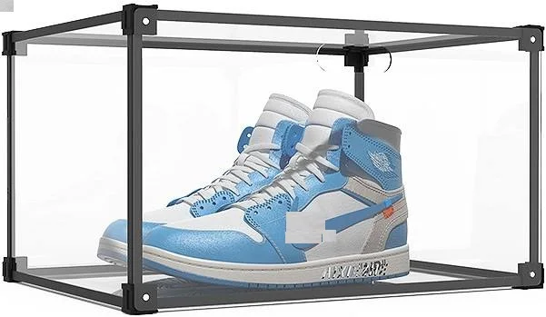 High Transparent Acrylic Sneaker Shoe Box AJ Storage Display Case Shoe ...