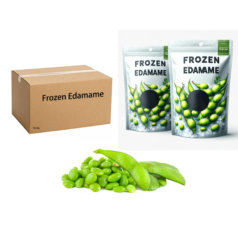 IQF Fersk Frostet Upelet Grønn Edamame Soyaerter Driftet i Grønnehus med Blanchert Skaller Halal Sertifiserte Grønnsaker
