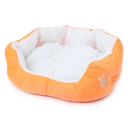 Custom Waterproof Washable Round Long Faux Fur Dog Bed Indoor Outdoor Cat Pet Bed NO 4