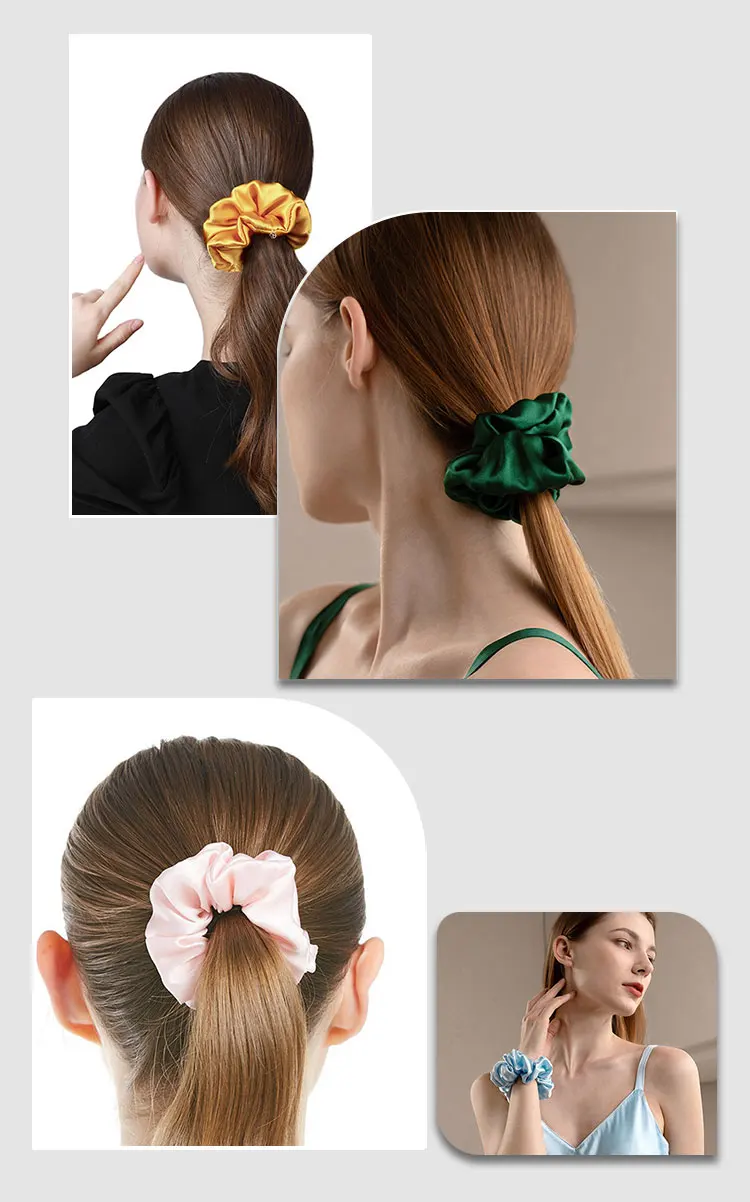 High Quality Silk Scrunchie Real Silk Oversized Thick Large Silk