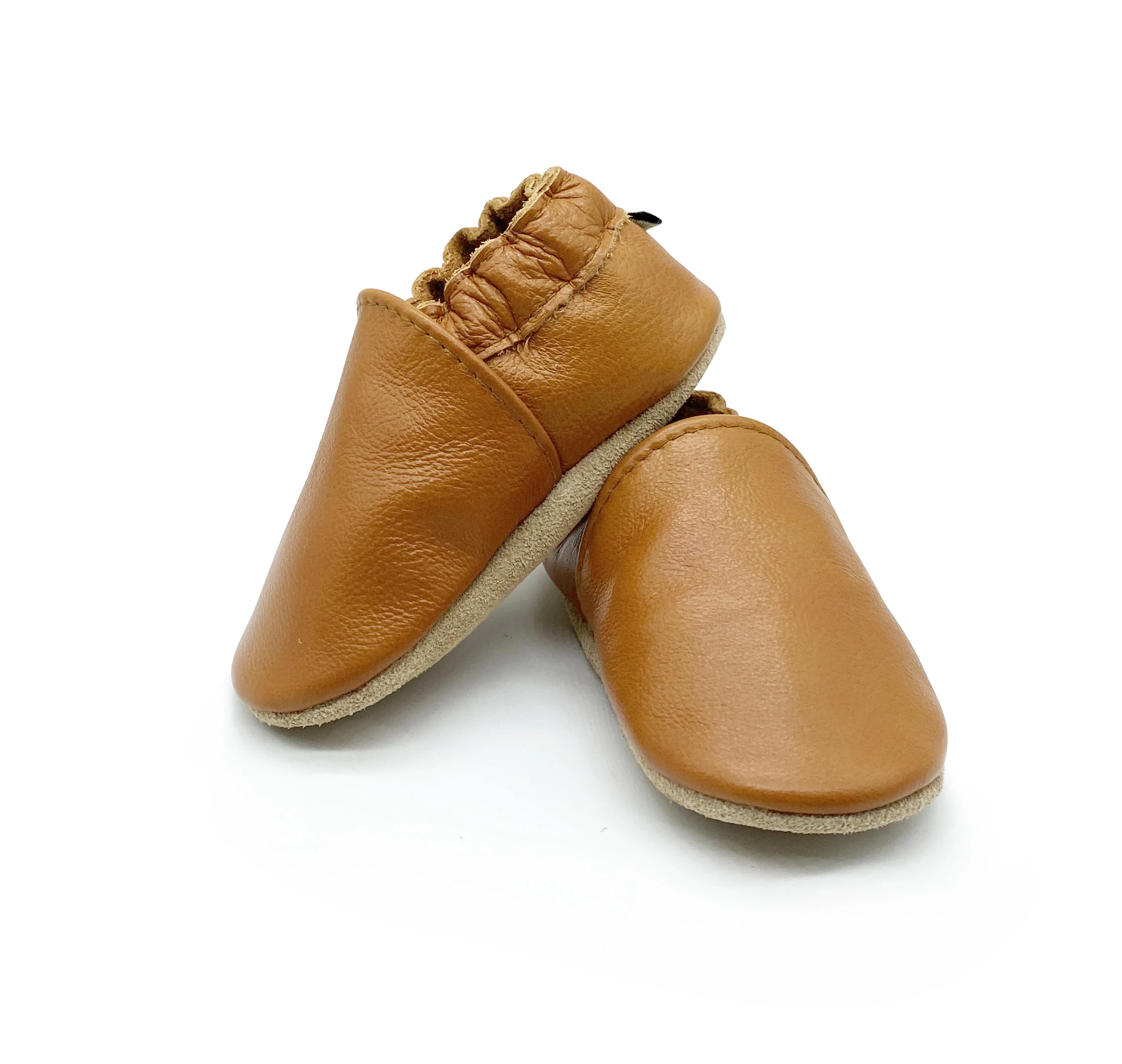 Newborn Baby Cowhide Shoes Solid Winter Warm Non-slip Toddler Infant Leather Walking Shoes