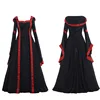 Black and red [skirt with tie-up details]