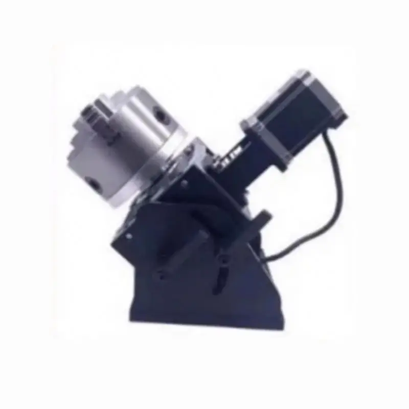 TEBAK CNC Automatic Rotary D80 D100 D125 D160mm Rotary Chuck Laser Marking Machine for Round Cylinder Products Engraving Welding