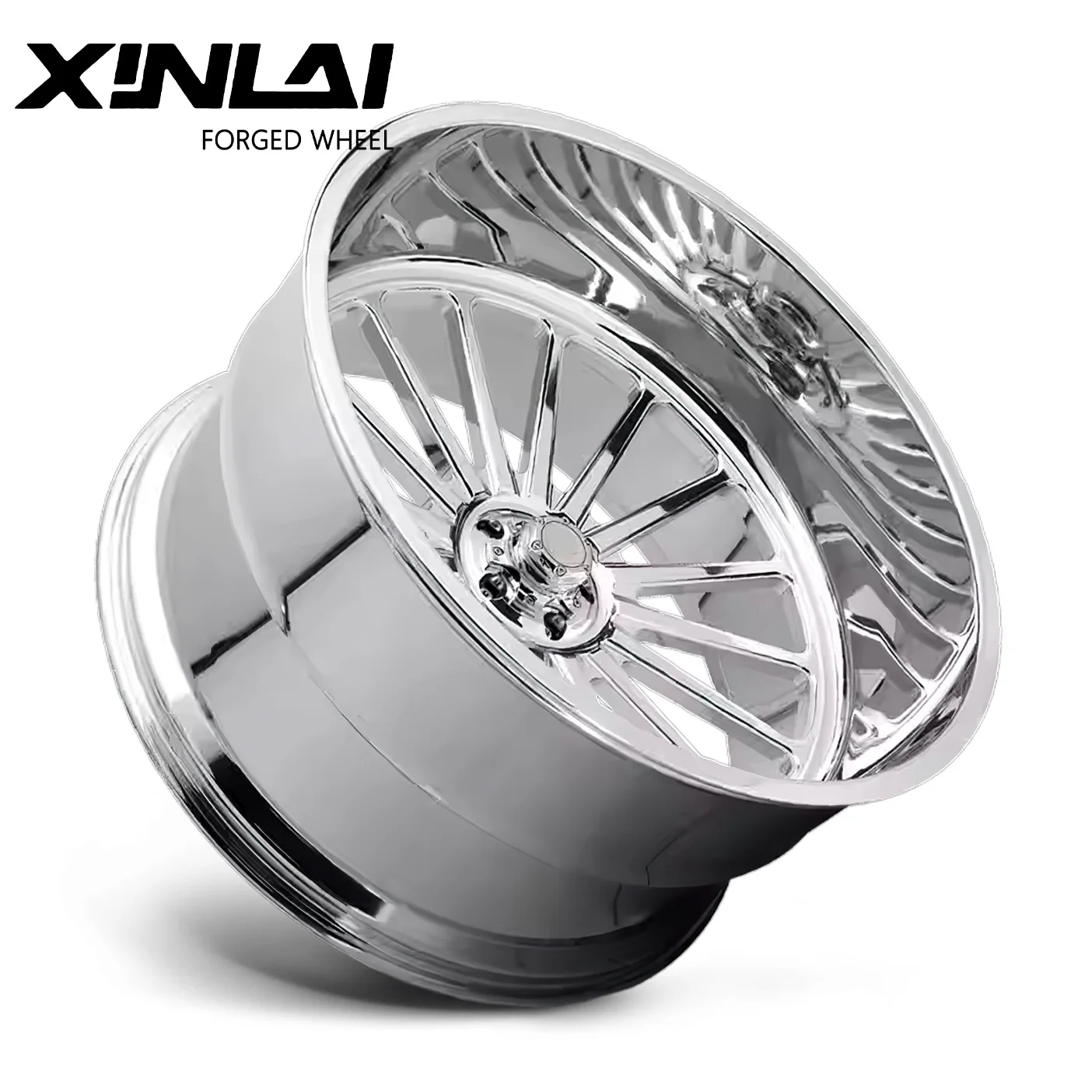 Deep Dish Chrome Off-road Wheel 5x127 5x139.7 6x135 Alloy Forged Wheels Rims ForF150 Chevrolet Silverado GMC Sierra RAM 1500 - Image 1