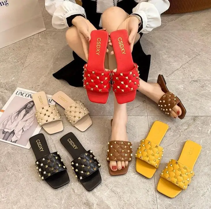 2021 New Hot Sale Wholesale Rivet Slippers Women Fashion Slides Cheap  Ladies Flat Sandals - Buy Wholesale Rivet Slippers,Women Fashion  Slides,Cheap Ladies Flat Sandals Product on Alibaba.com