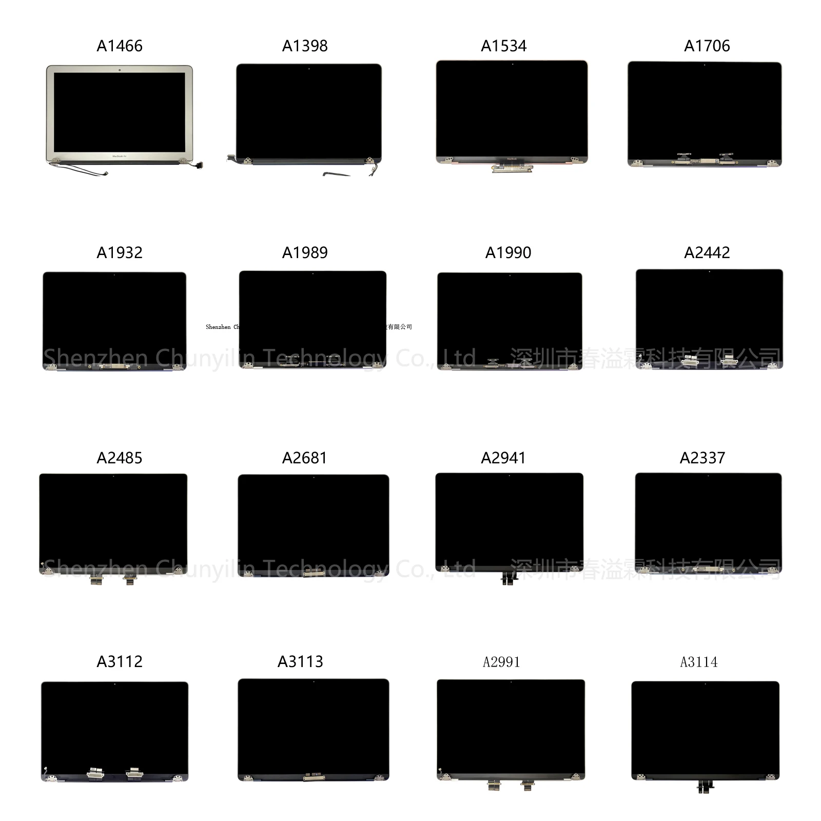 Macbook修理スペアパーツRetinaM1 ProA2338フルLCDスクリーン