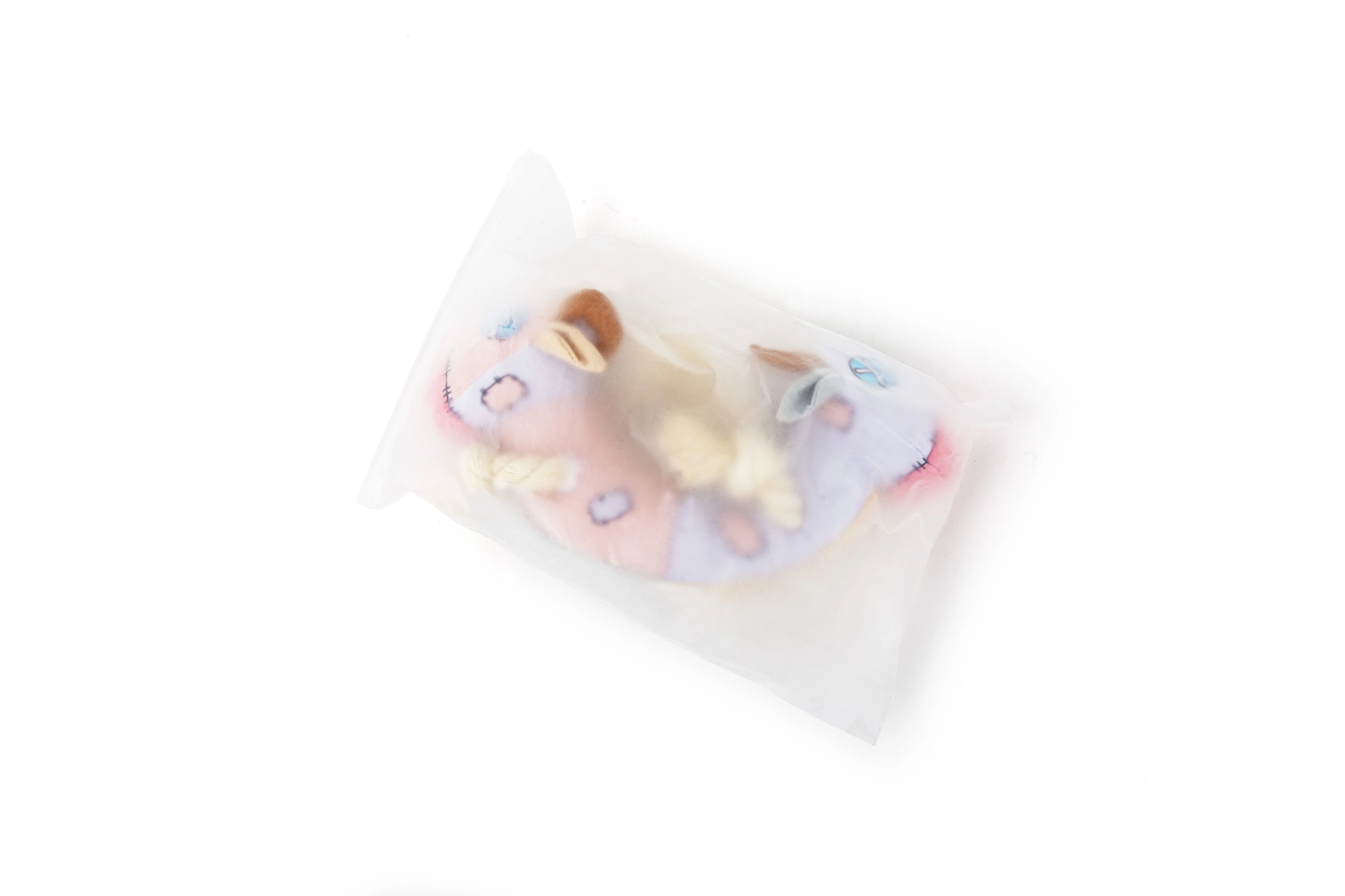 Custom Manufacturer Double Sheep Curved Interactive Plush Squeaky Dog