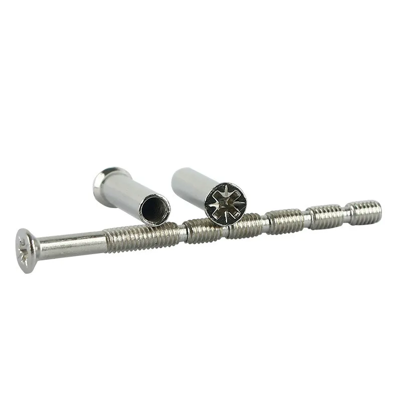 36 Viti M4 Per Maniglie Mobili - Set Con Dadi Per Fissaggio Porte E Cassetti