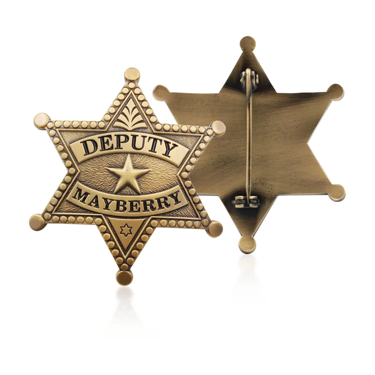 定制设计压铸铜黄铜镀金属翻领销星形锌合金奖励徽章 - buy custom
