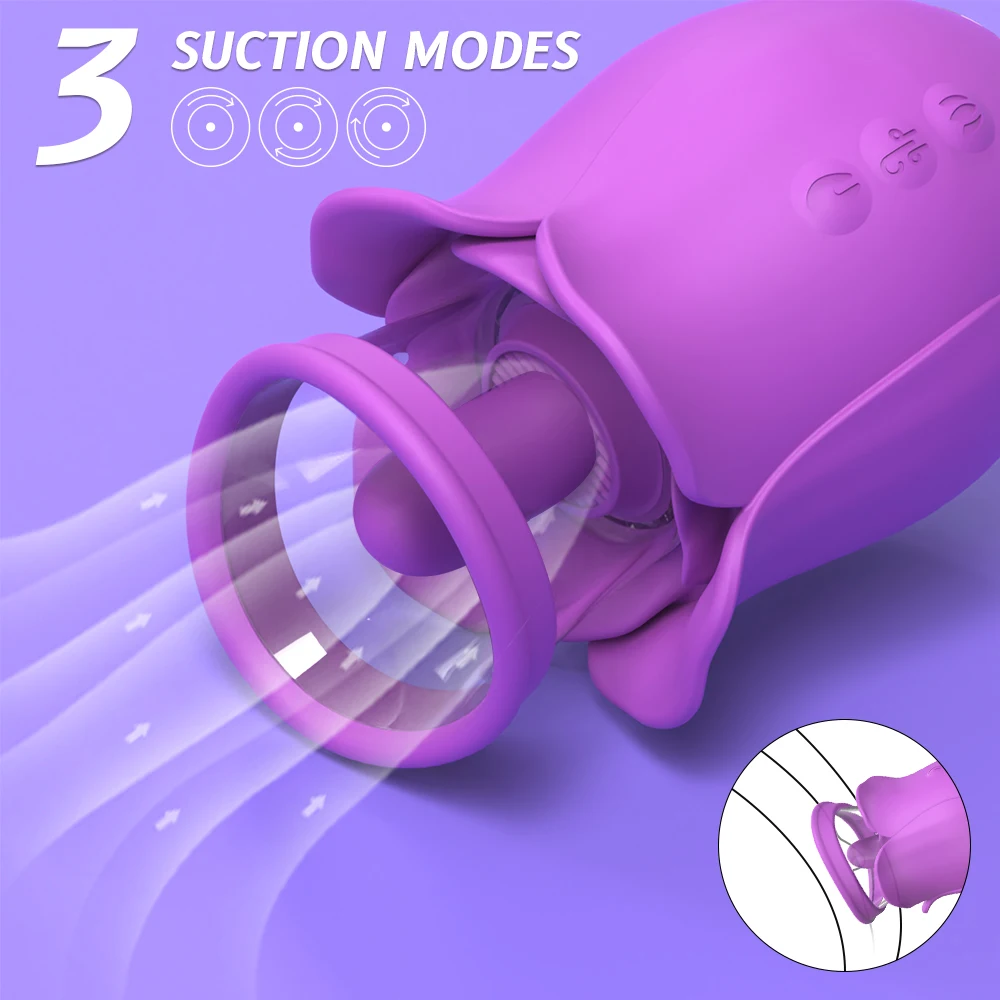 New Vibrating Adorime Rose Vibrator Sex Toy Clitoral Sucking Clit