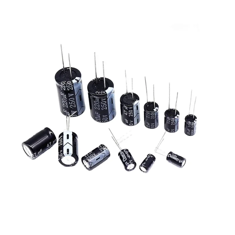 Best Electronic Components 250V 6.8UF 100Uf 10V High Voltage 17Uf 10000uf 16v 1000uf 450V Dip Aluminum Electrolytic Capacitor