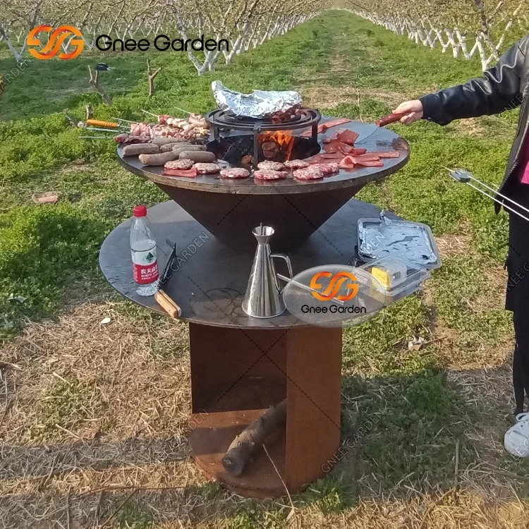 CE Cerificate Wood Burning Outdoor Cooking Steel Brasero BBQ