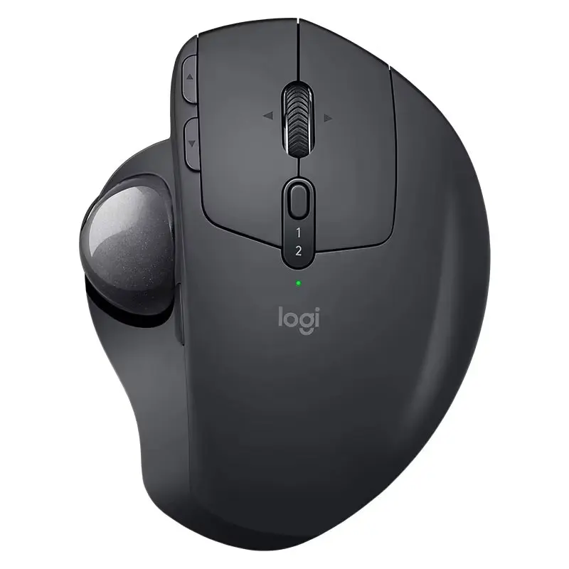 Logitech MX Ergo S Wireless Trackball Mouse Adjustable Ergonomic Design Rechargeable Bluetooth Mouse for Office Drawing Laptop