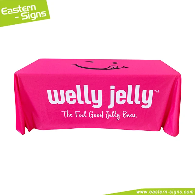 Пользовательский логотип мероприятие печать 6 футов свободный Fit trade show настольная Обложка