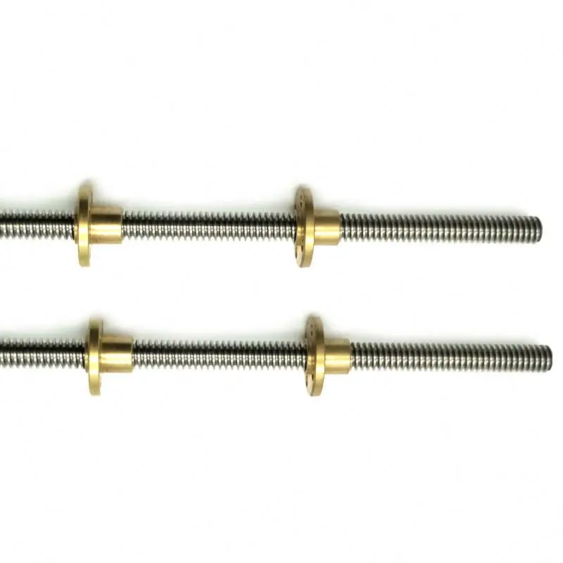 T10 vis mère c3 T5 T6 T8 T10 T12 vis mère trapézoïdale en acier inoxydable 1200mm avec écrou en laiton