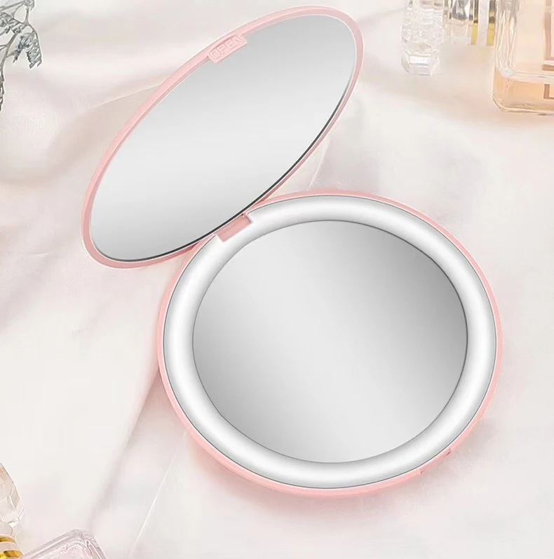 Cosmetic Make Up Led Pocket Mirror Mini Wholesale Small Fold Portable ...