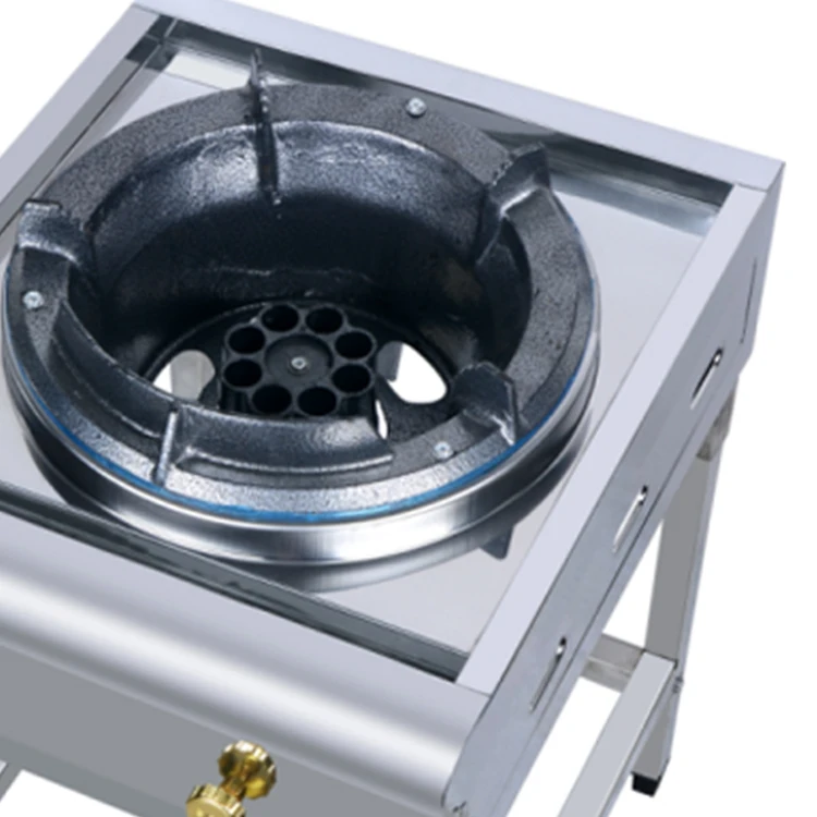 China Factory Strong Flame Gas Stove Stainless Steel Body Cast Iron Burner