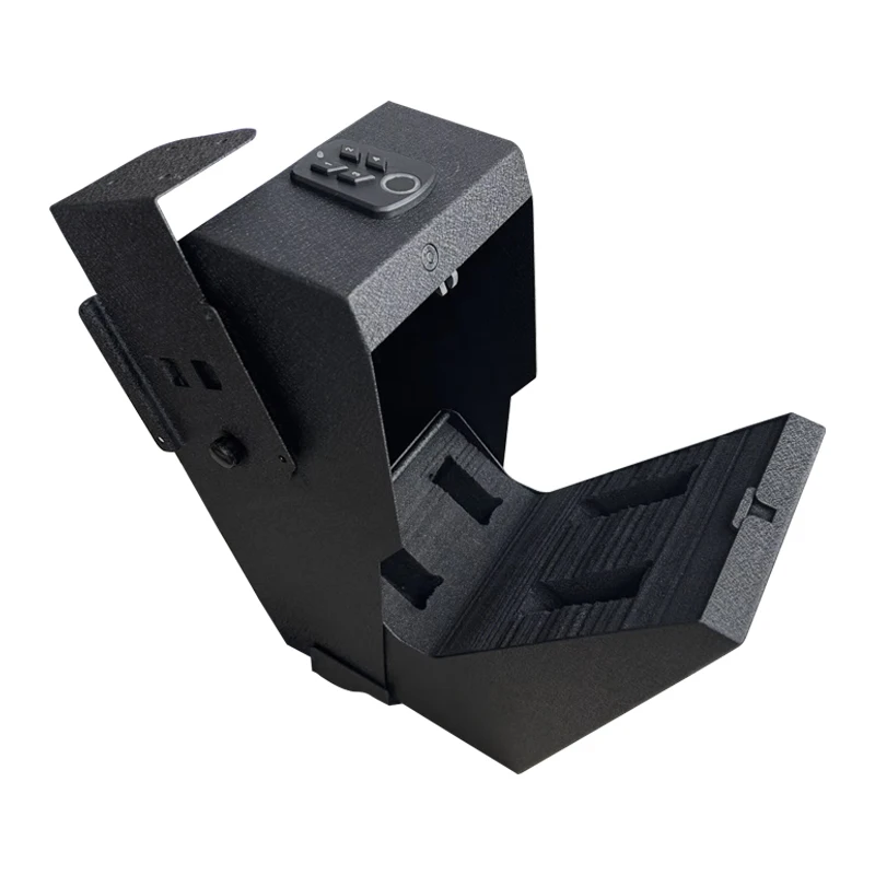 Double Gun case Safe for Two Gun  Box Biometric Fingerprint  Hand Gun Auto-open Steel Storage Safe Box