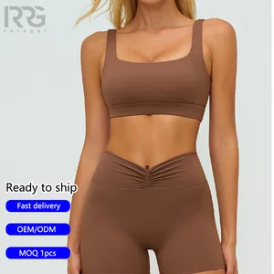 Roregal New Arrivals Gym Wear Running Women's Quick-Dry Cut-Out Back Sports Bra