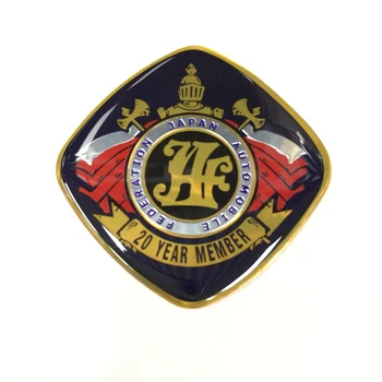 JAF JAPAN AUTOMOBILE FEDERATIONエンブレムロゴJAF20年バッジ